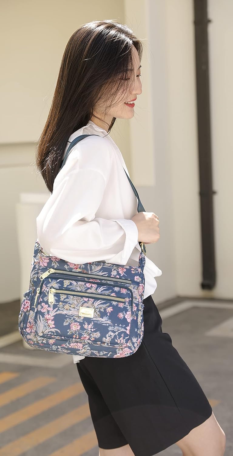 Women Shoulder Handbag Roomy Multiple Pockets Bag Ladies Crossbody Purse Tote Top Handle Satchel - Image 2