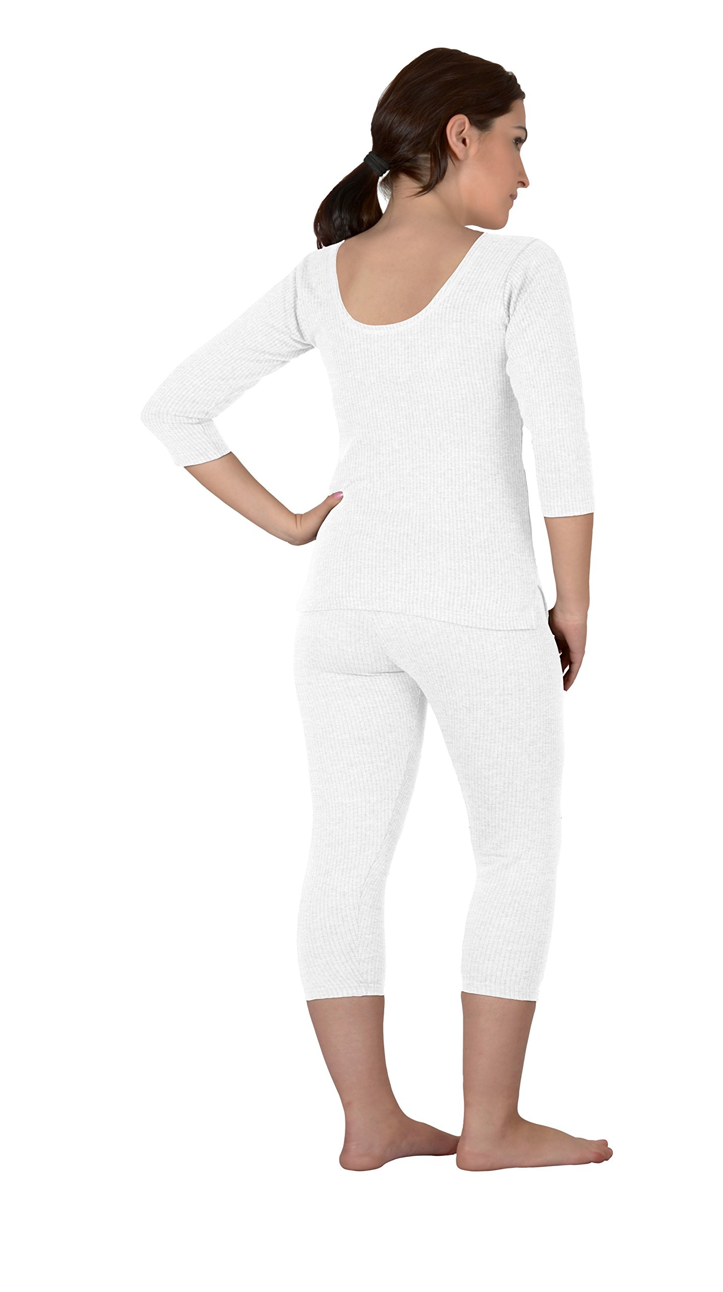 Selfcare Girls Full Sleeve Thermal Top & Pyjama Set White - Image 2 thumbnail