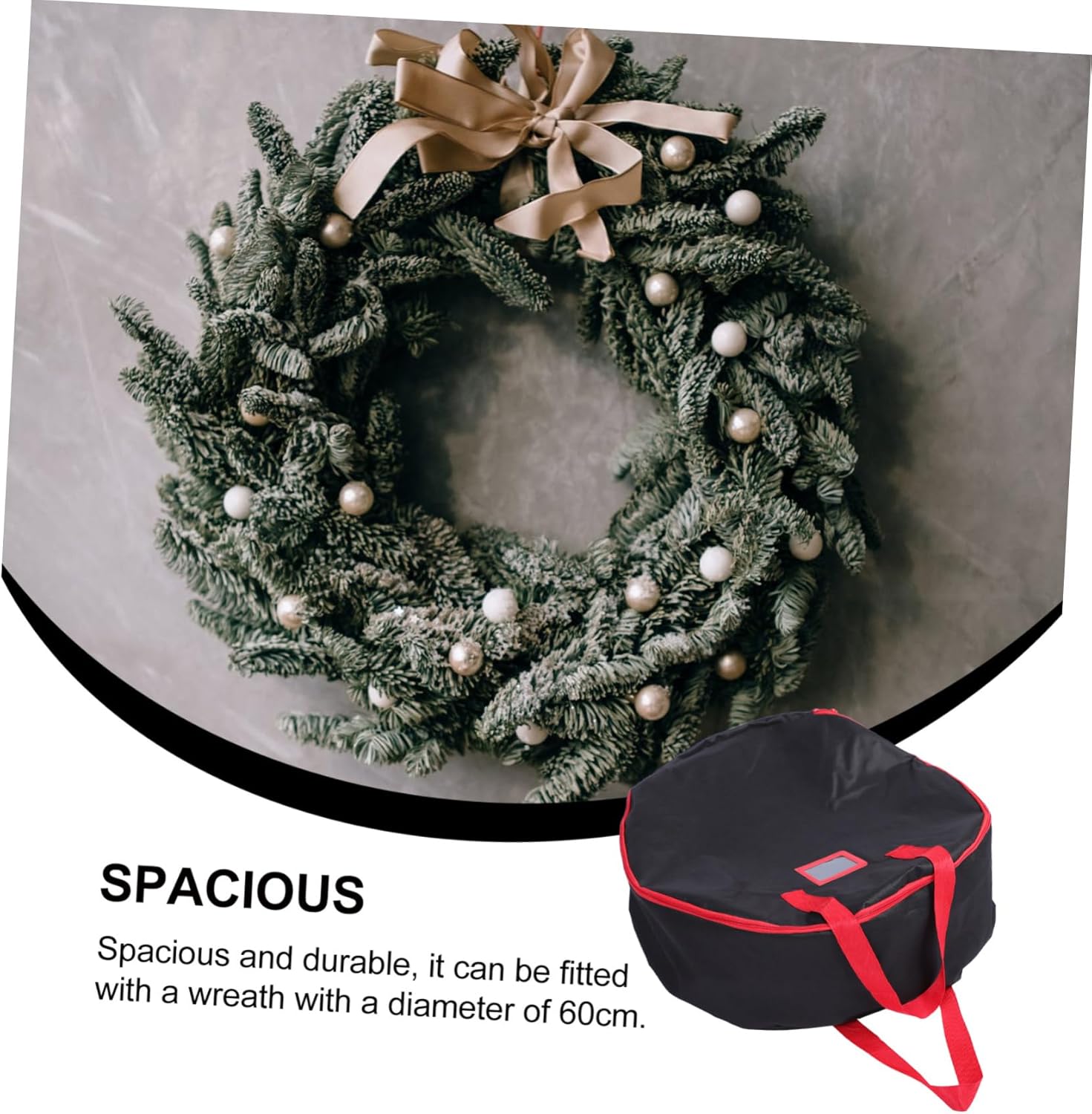 Garland Storage Bag 600d Oxford Christmas Wreath Bag Plush Storage for Christmas Decorations