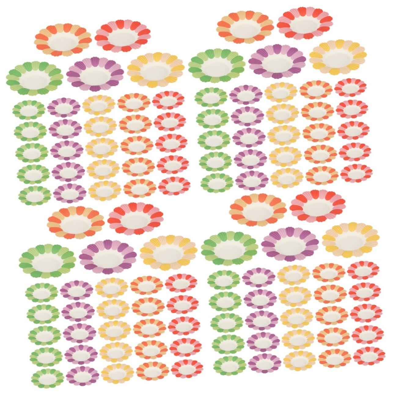Assiettes papier vaisselle fête POPETPOP 400pcs pour apéritifs dinatoires