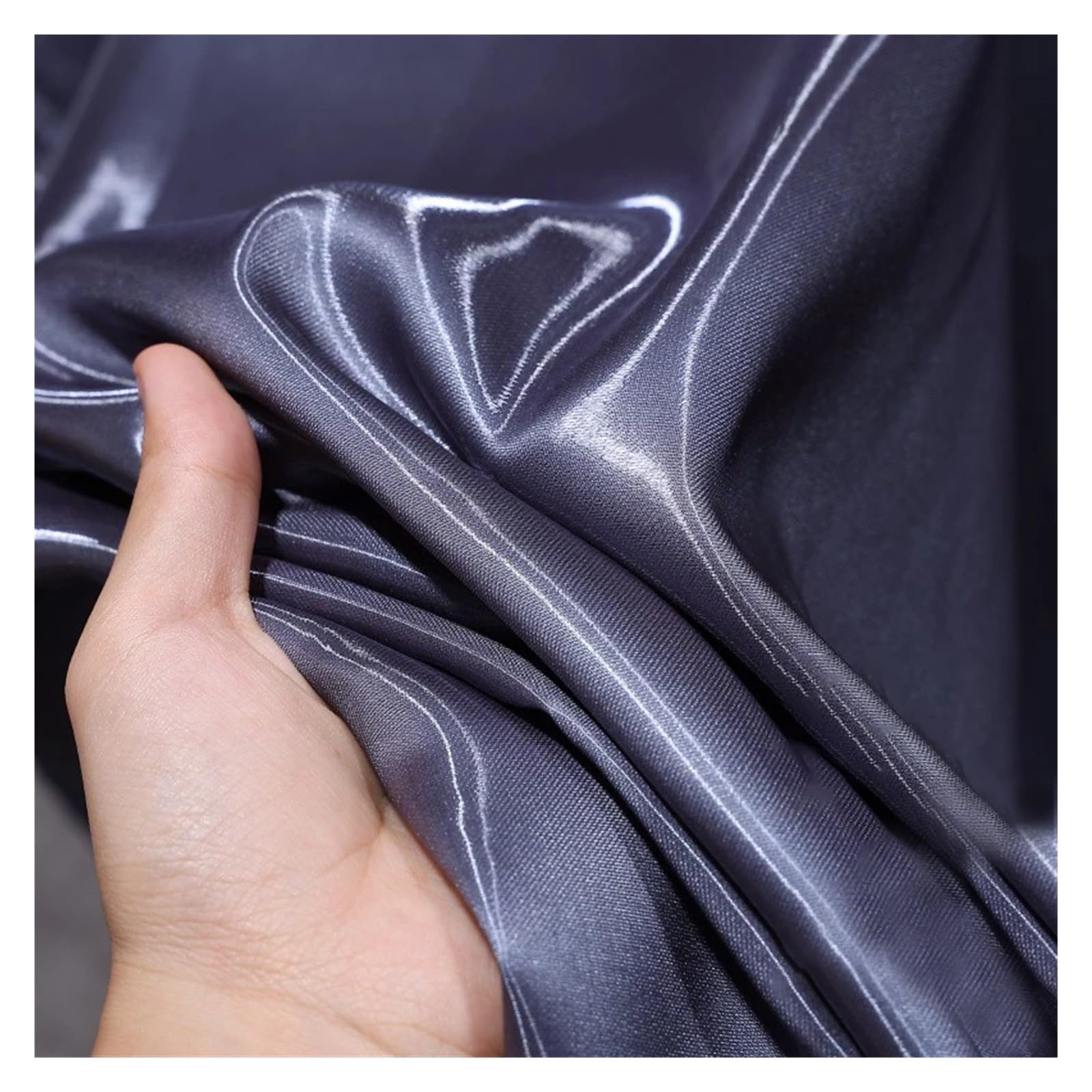 Satin Fabric Multi-Color Liquid Satin Reflective Crystal Fabric Smooth Sparkle Stiff Material for Craft(Color 19)