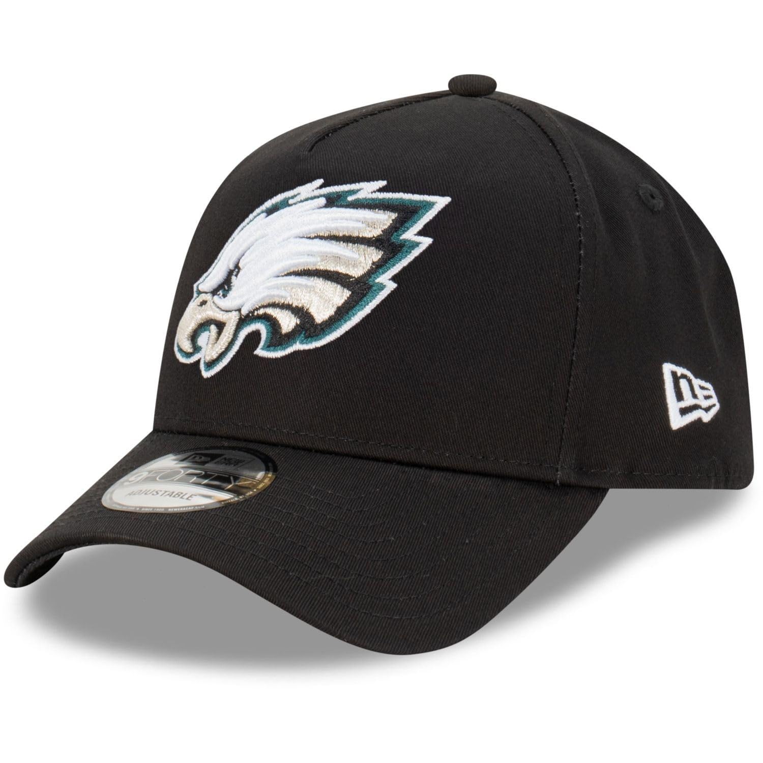 New Era Unisex Philadelphia Eagles #34614 Philadelphia Eagles Nfl Evergreen Black 9Forty Adjustable A-Frame Cap