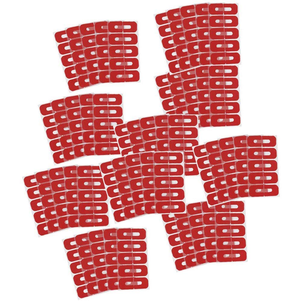 POFET 50pcs rosso monouso Peel Off nastro Nail Art prova di fuoriuscita della pelle barriera polacco protezione