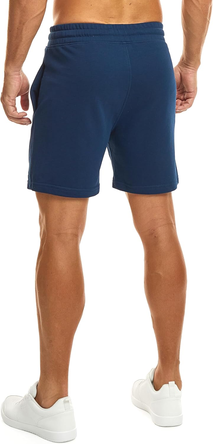 Ouber Men's Cotton Sweat Shorts Athletic Gym Workout Shorts Sporty Casual Shorts - Image 5