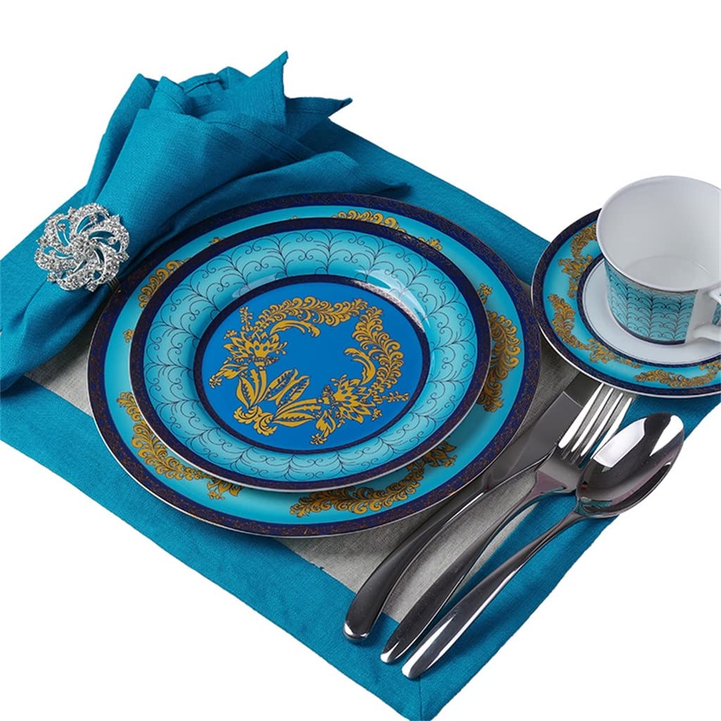 Table Varelle : vaisselle en céramique blanche et plats à os élégants
