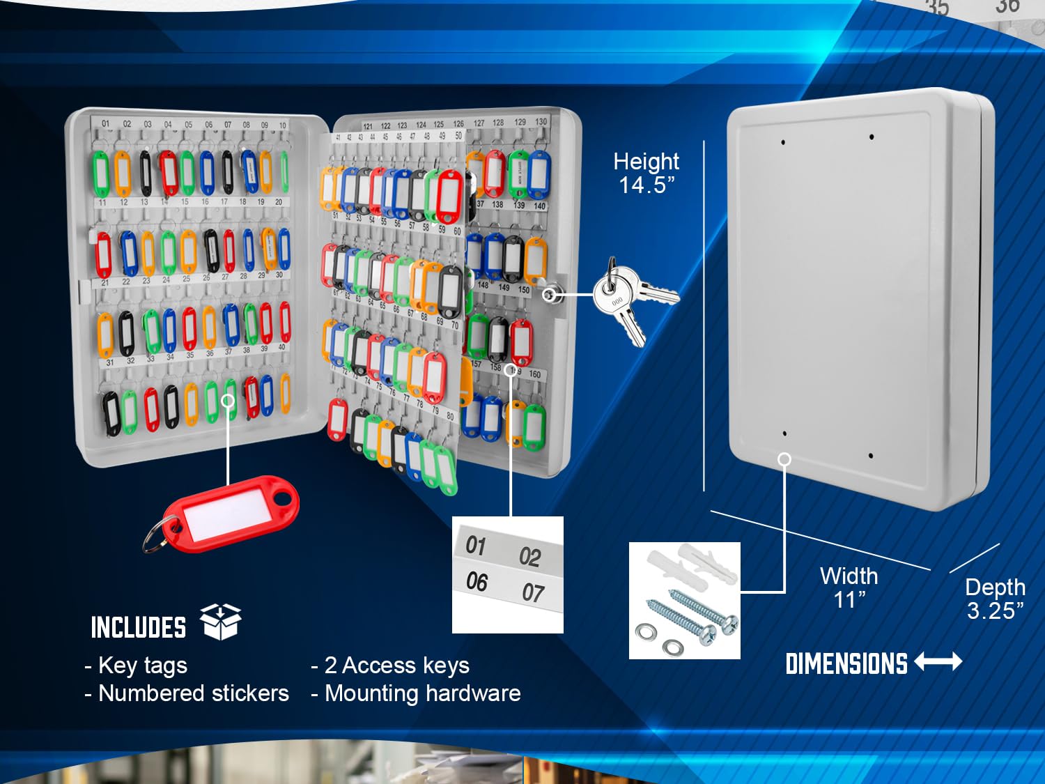 Barska 160 – Posición Key Lock Caja con Cerradura con Llave, Color Gris