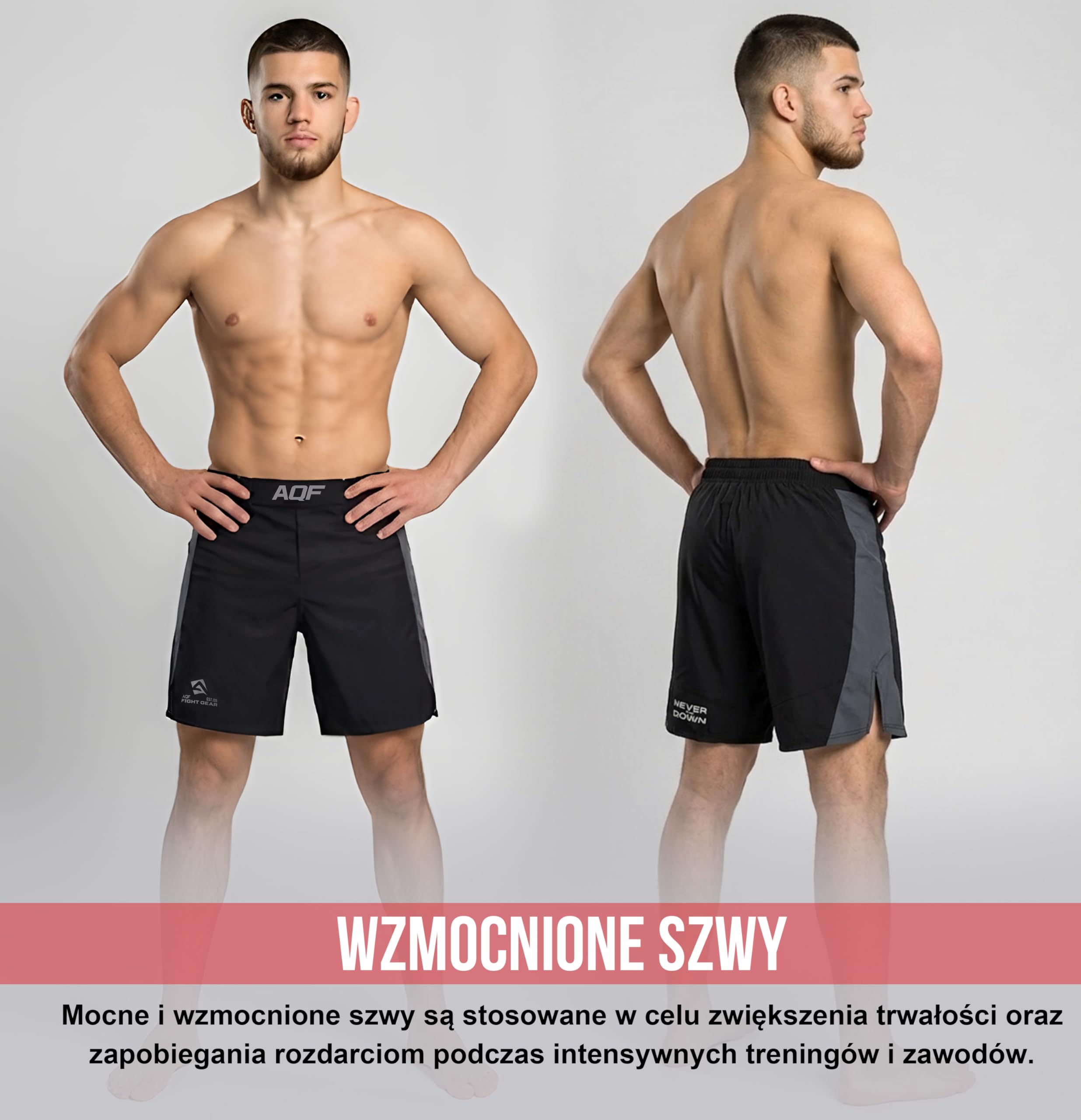 AQF Spodenki Combat MMA UFC Cage Walczący Siłownia Do Kickboxingu Krótkie Spodenki Treningowe Z 4-Kierunkowym Stretchem I Odprowadzaniem Wilgoci