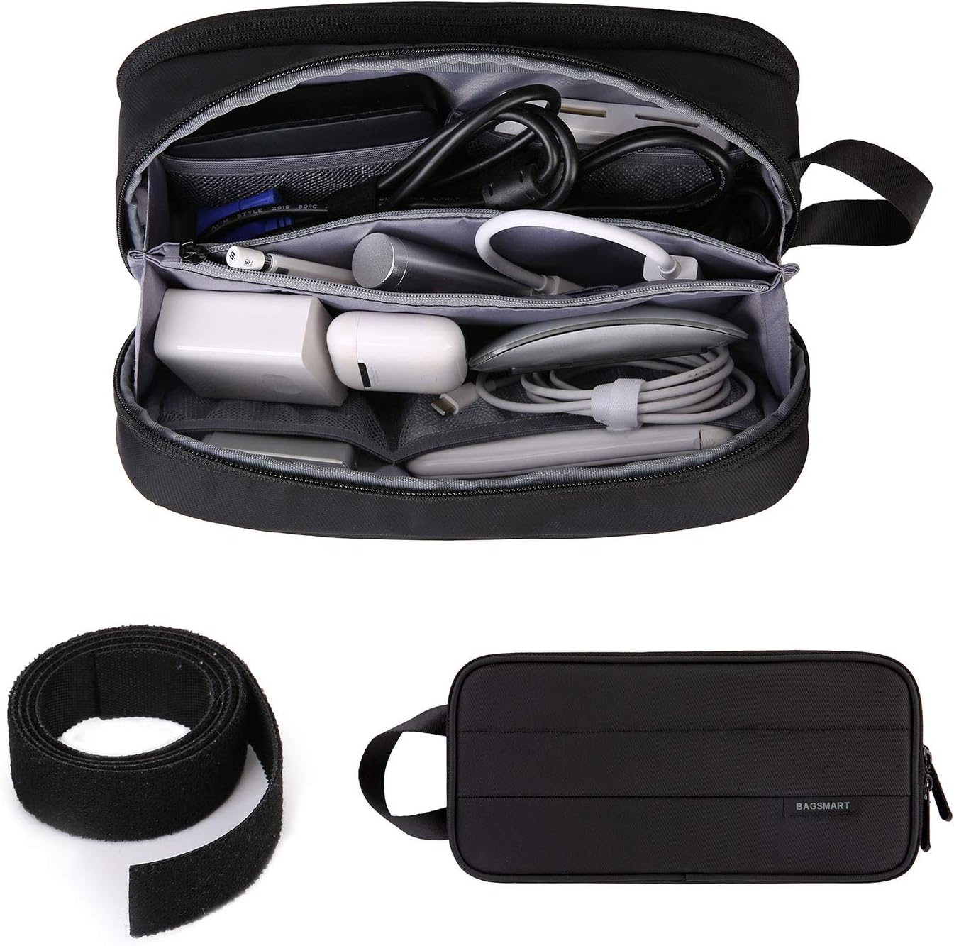 bagsmart Elektronische Tasche, Doppelte Schichte Elektronik Organizer