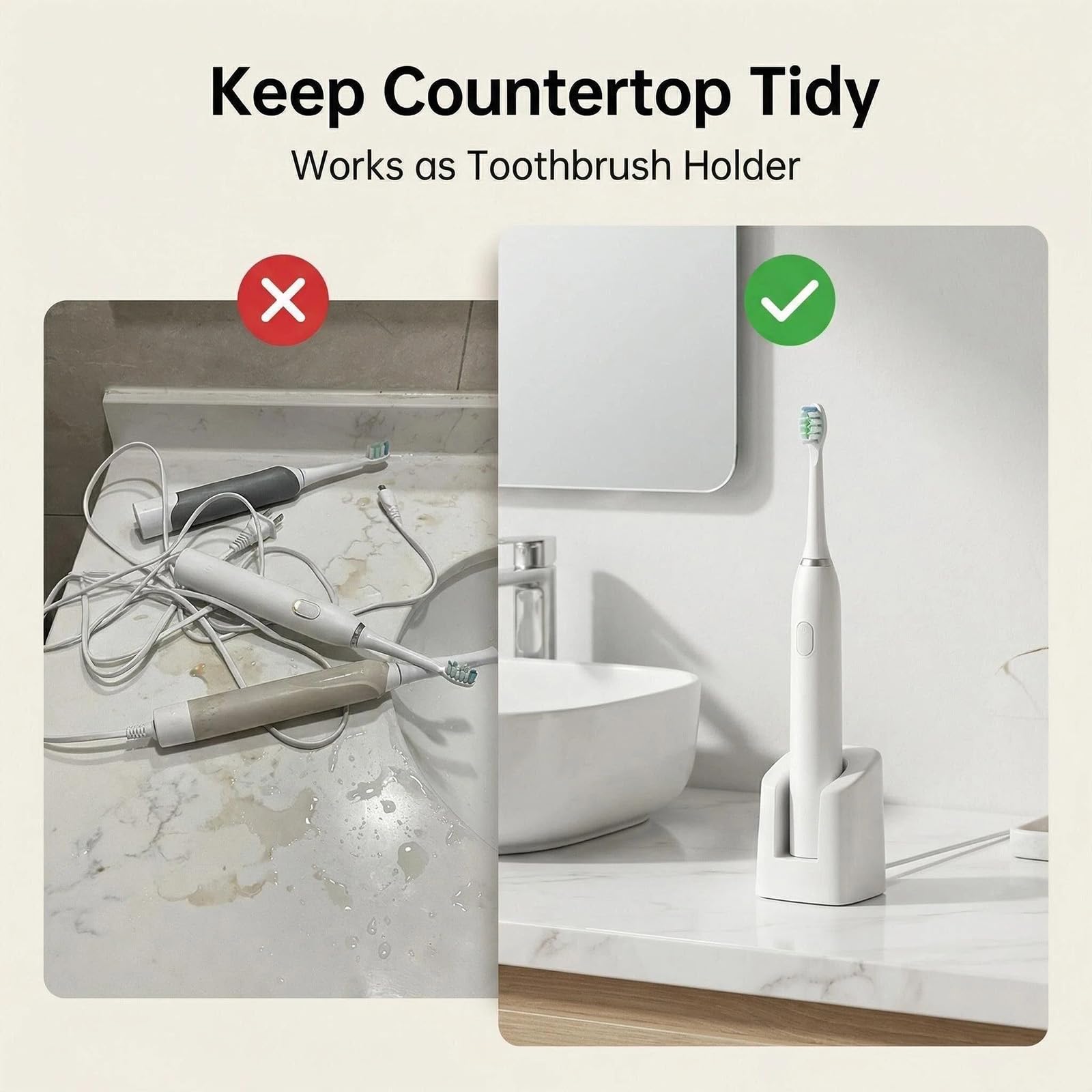 Cargador de Pared Inalámbrico Blanco para Cepillos de Dientes Eléctricos Oral-B Braun con Enchufe UE, Compatible con Modelos Genius X, Pro, Vitality, Smart, Infantil, iO Series iO3-iO6 — view 4