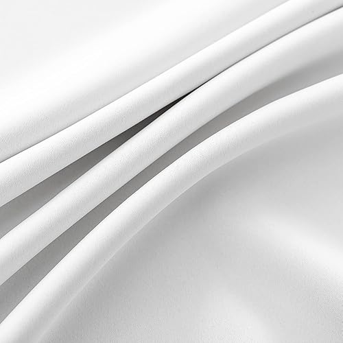 Miniatura 5 de MUMFAS Cortina plisada para puerta de patio, 52 pulgadas de ancho x 108 pulgadas de largo, con aislamiento térmico, 50 % opacas, para barra