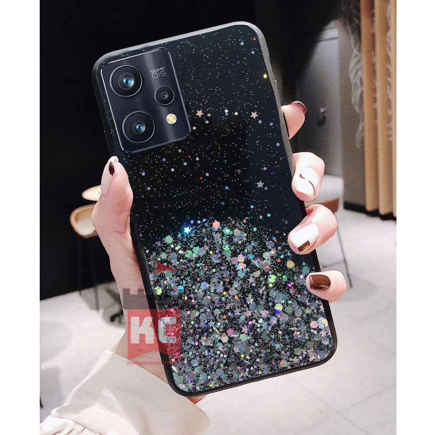 KC Back Cover for Mi Redmi Note 12 Pro 5G, Starry Dry Fixed Non Moving Sparkling Bling Shining Glitter Stars Soft Silicone Camera Protection Case (Black) (B0BWDGX7KJ) Amazon Price History, Amazon Price Tracker