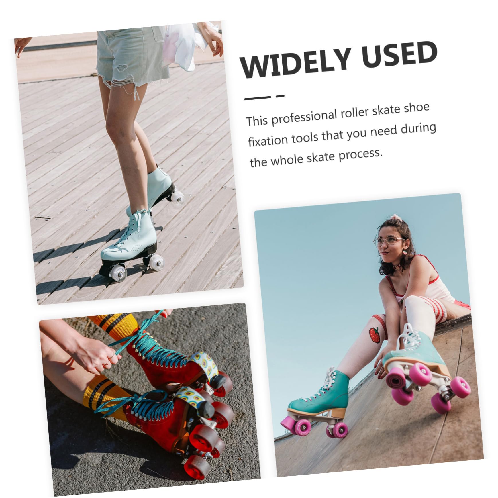 KOMBIUDA Skate Shoes Girls Roller Skate Laces Energy Belt Skating Shoes Parts Accessories