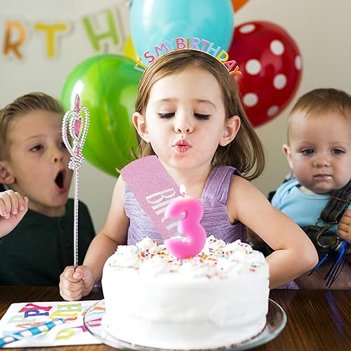 Miniatura 5 de Diadema de feliz cumpleaños con banda para niña, tocado de cumpleaños para mujer, diadema de cumpleaños con texto en inglés "IT'S MY BIRTHDAY" para
