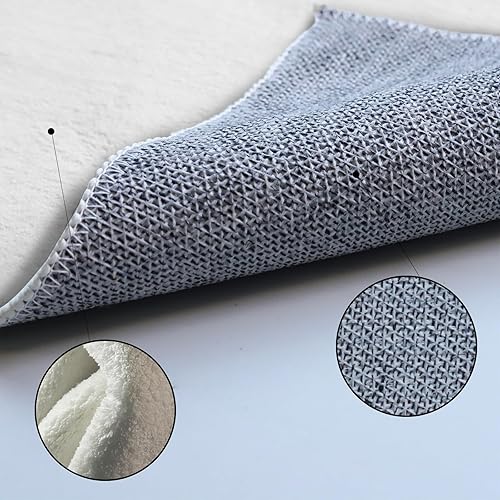 Miniatura 8 de Alfombra amarilla de 3 x 5 pies para sala de estar y dormitorio, alfombra moderna abstracta gris, alfombra suave antideslizante, alfombra de