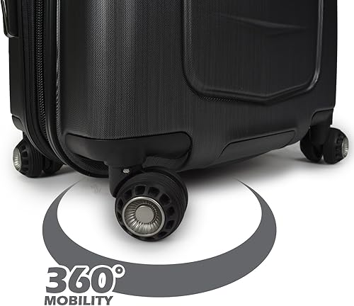 Miniatura 4 de Traveler's Choice Silverwood - Maleta giratoria expandible de policarbonato, Metal cepillado, Silverwood - Maleta giratoria expandible de