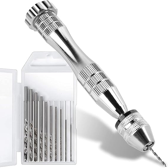 37-teiliges Handbohrer Set - Präzisions Mini Bohrer Mit 25 Spiralbohrern Für Modellbau & Heimwerker