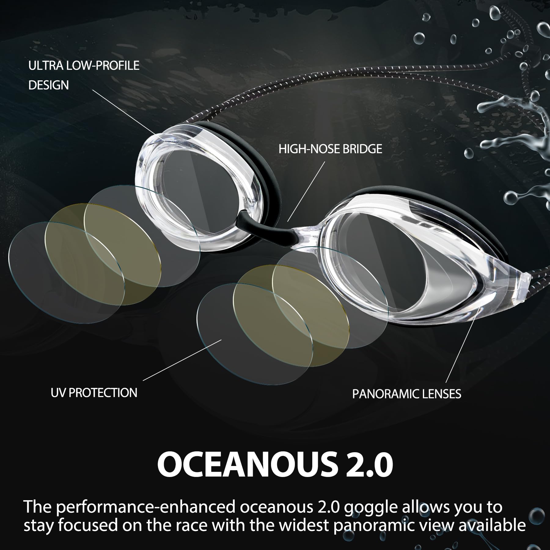 Gafas de natación sin fugas antivaho 0009