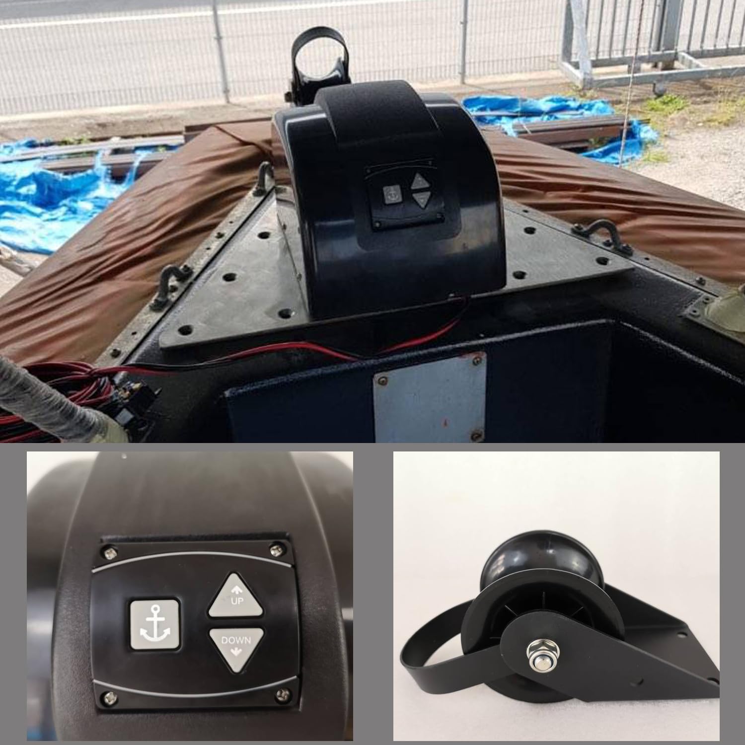 Seilwinde 12V - Elektrische Mini Seilwinde mit Ankerseil 31m für Anker bis 21Kg - Ankerwinde 12V - Robuste 12V Seilwinde 30LBS Ankerwinde Remote und Wireless Control Marine Boot Zubehör