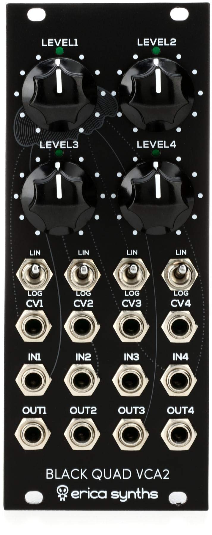 Erica Synths Black Quad VCA 2 VCA Eurorack Module