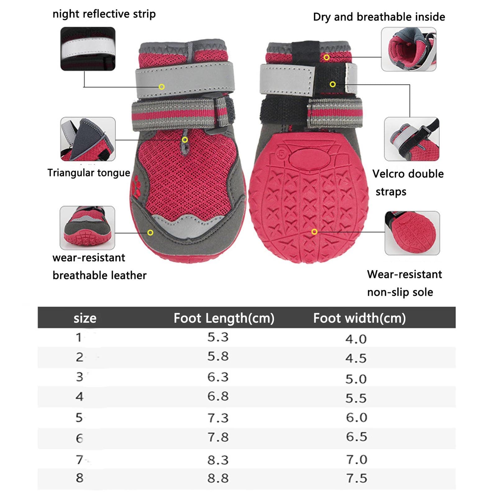 JUSHZ Hundeschuhe Wasserdicht Pfotenschutz Dog Shoes Hund Schuhe Für Große Hunde Atmungsaktiv Puppy 4er-Set Laufschuhe Haustiere Sommer Atmungsaktiv Verschleißfest rutschfest (2,Blue)