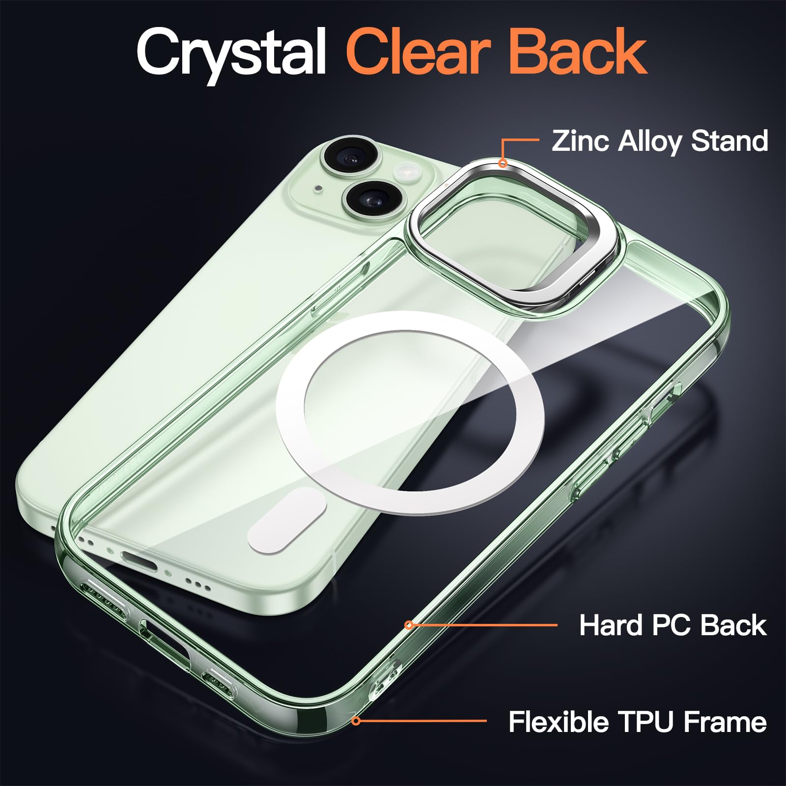 Amazon.co.jp: JETech キックスタンドケース iPhone 15 6.1インチ用