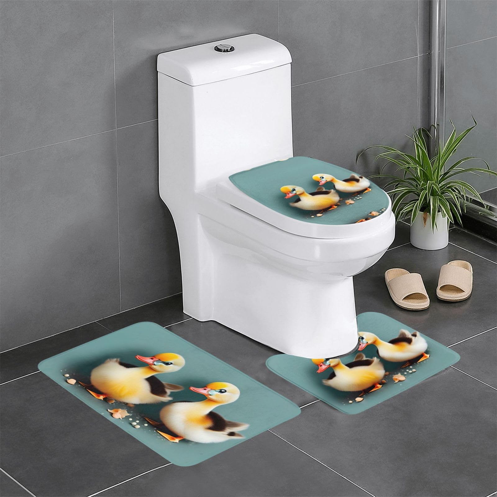 Tapis de salle de bain antidérapant WHJSSF 61x40.6 cm lot de 3