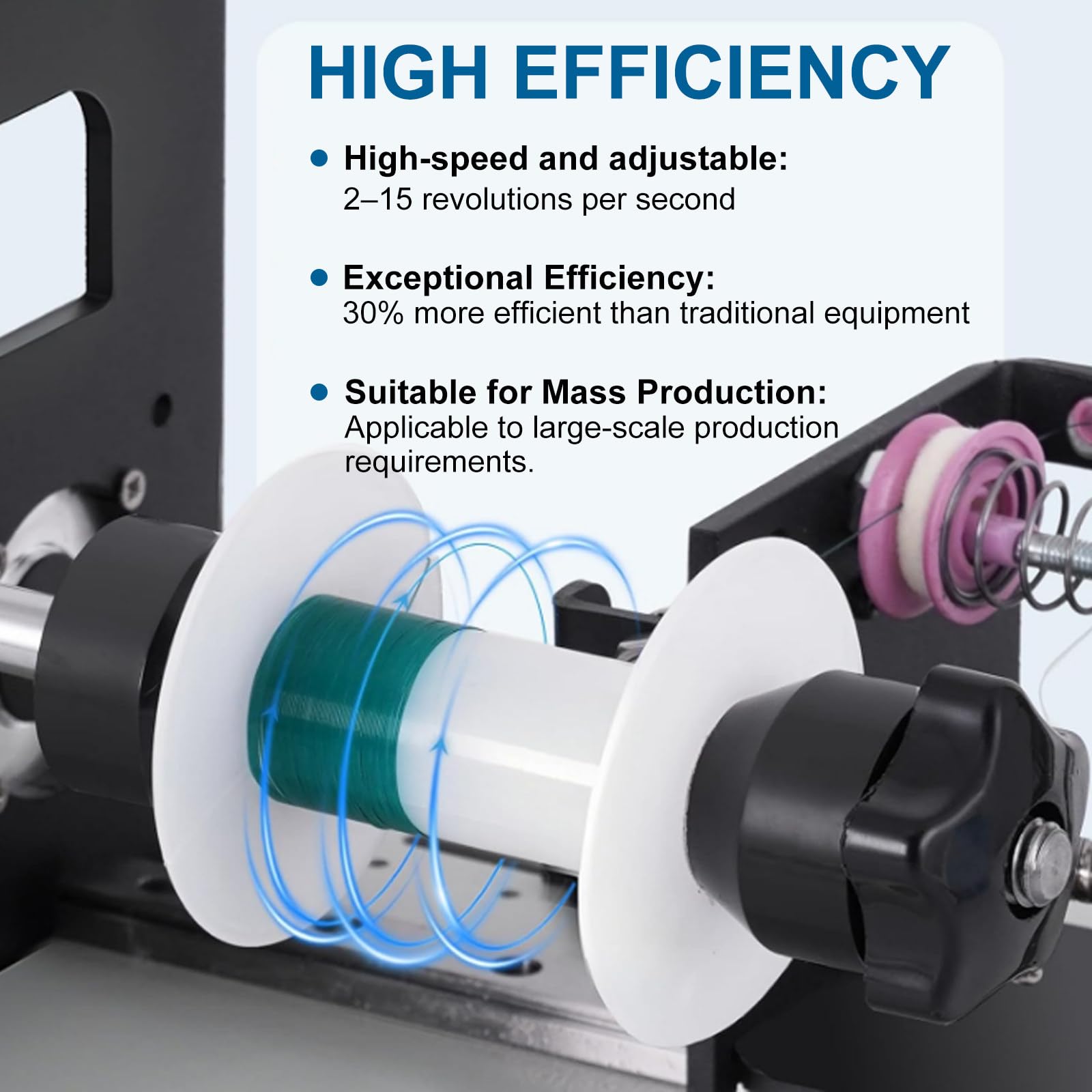Bobinatrice automatica industriale con allineamento automatico del filo, avvolgitore bobina per bobine e lenze da pesca