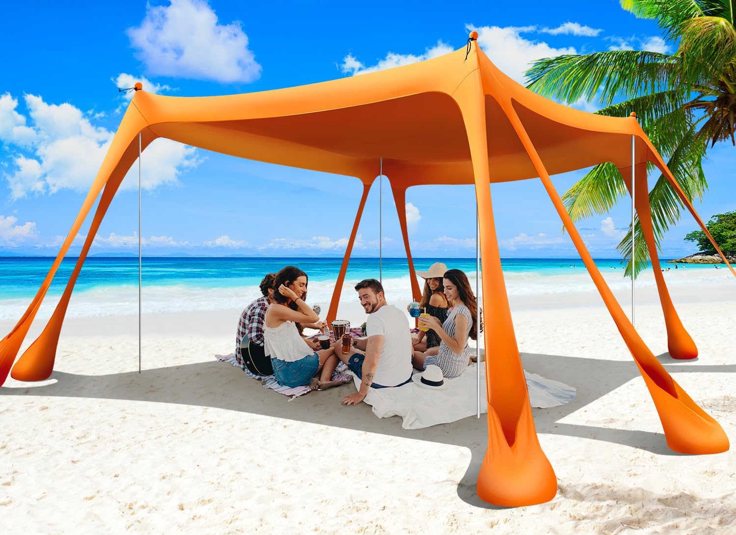Qipi Beach Cabana Canopy 8X8