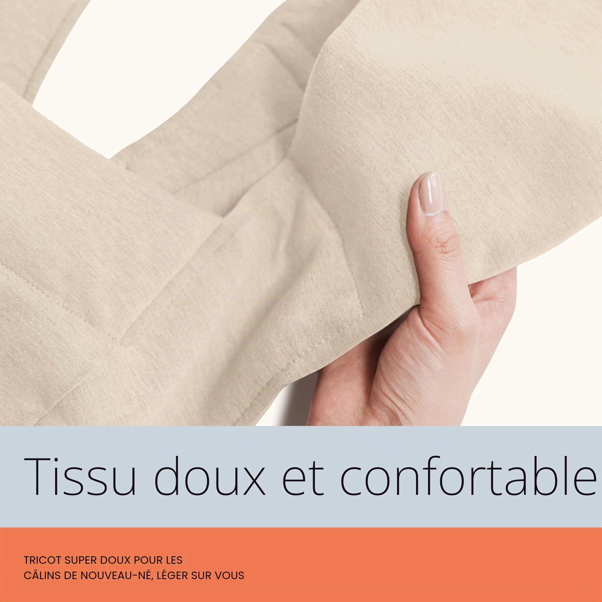 Ergobaby Embrace Porte Bebe Nouveau-ne Physiologique et Ergonomique Extremement Doux, Cream