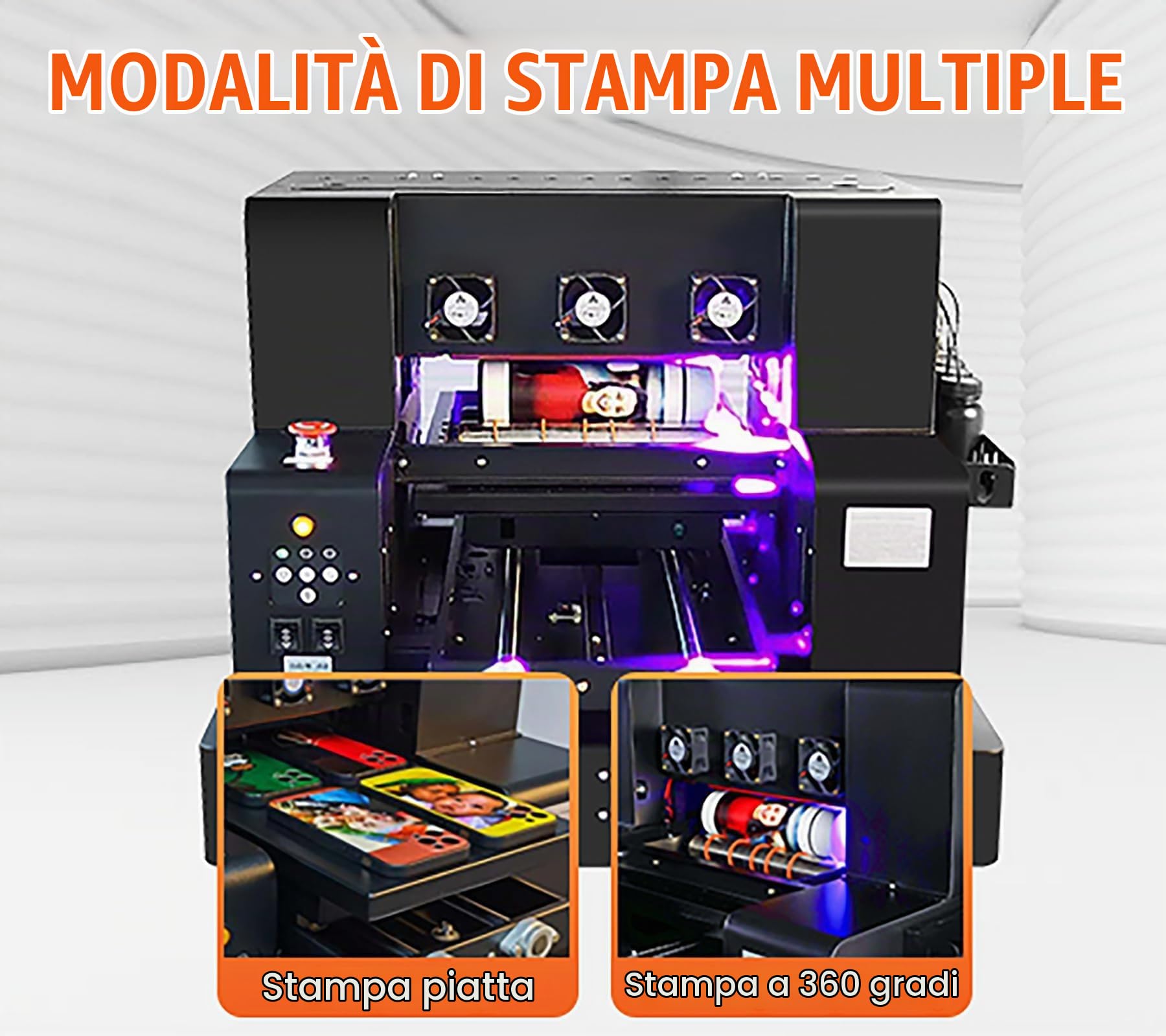 Stampante Multifunzione A3 UV DTF XP600 stampante UV Stampante Automatica Flatbed Stampanti a Getto d'inchiostro 32*50CM Stampante Colori Inkjet Usato per PVC,Metallo,Legno,Acrilico etc,con Inchiostro