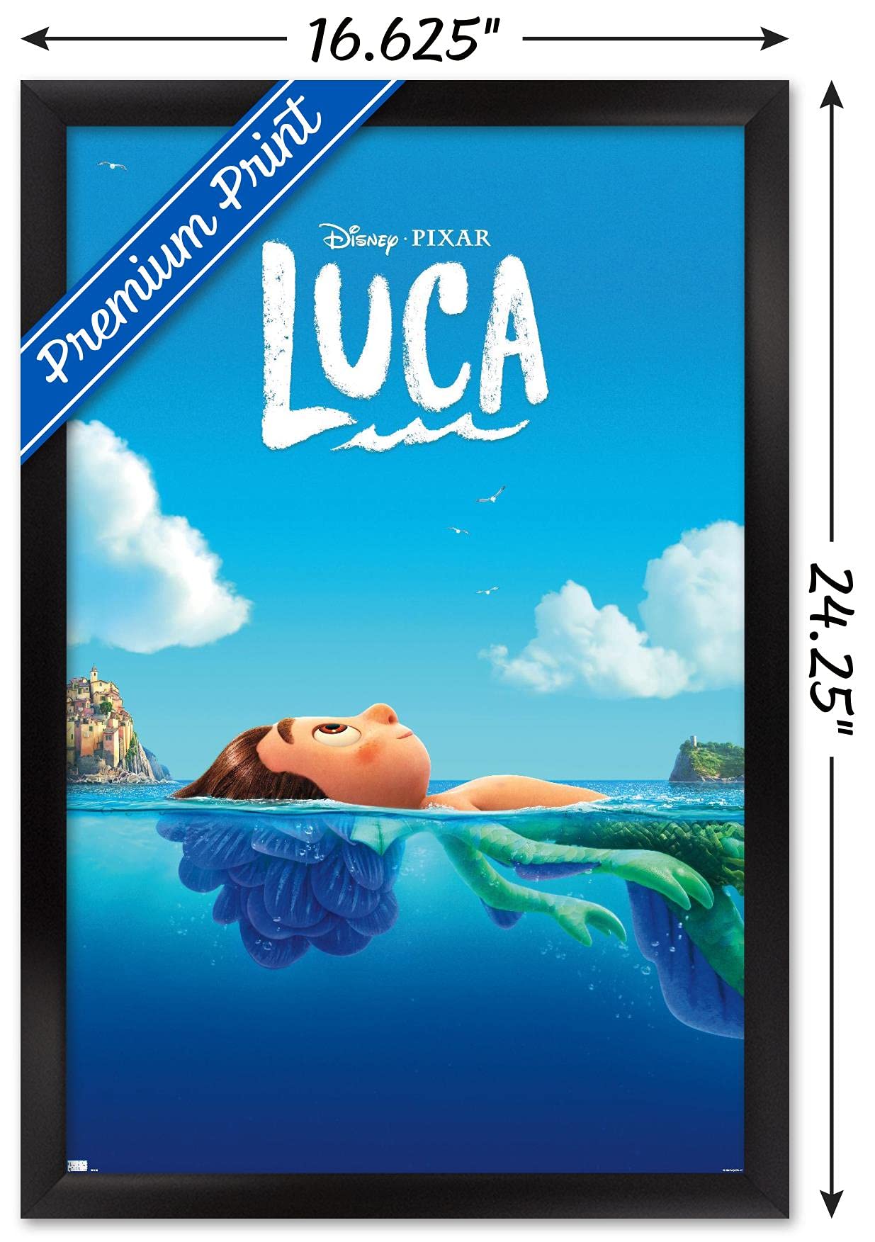 LUCAページ Amazon.com: Disney Pixar Luca - Teaser Wall Poster, 22.4L x 14.7W