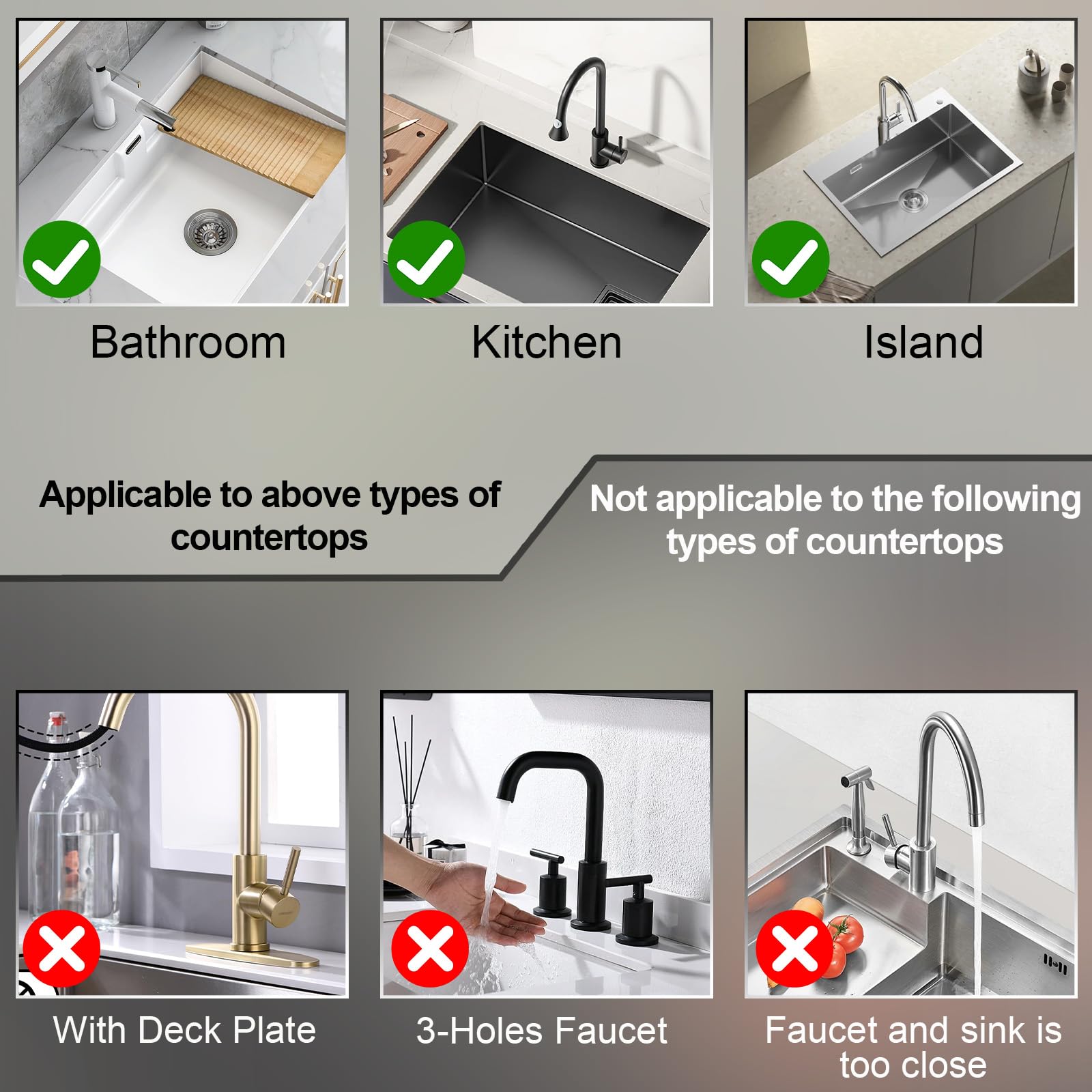 Tapete De Piedra Para Fregadero De Cocina Con Pies Elevados, Tapete De Fregadero Para Llave De