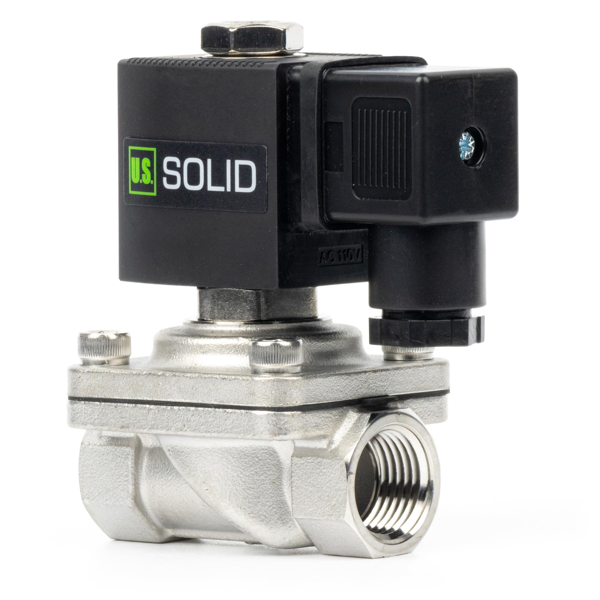 Électrovanne 1/2" acier inoxydable résistant contre les fuites et la corrosion 220V