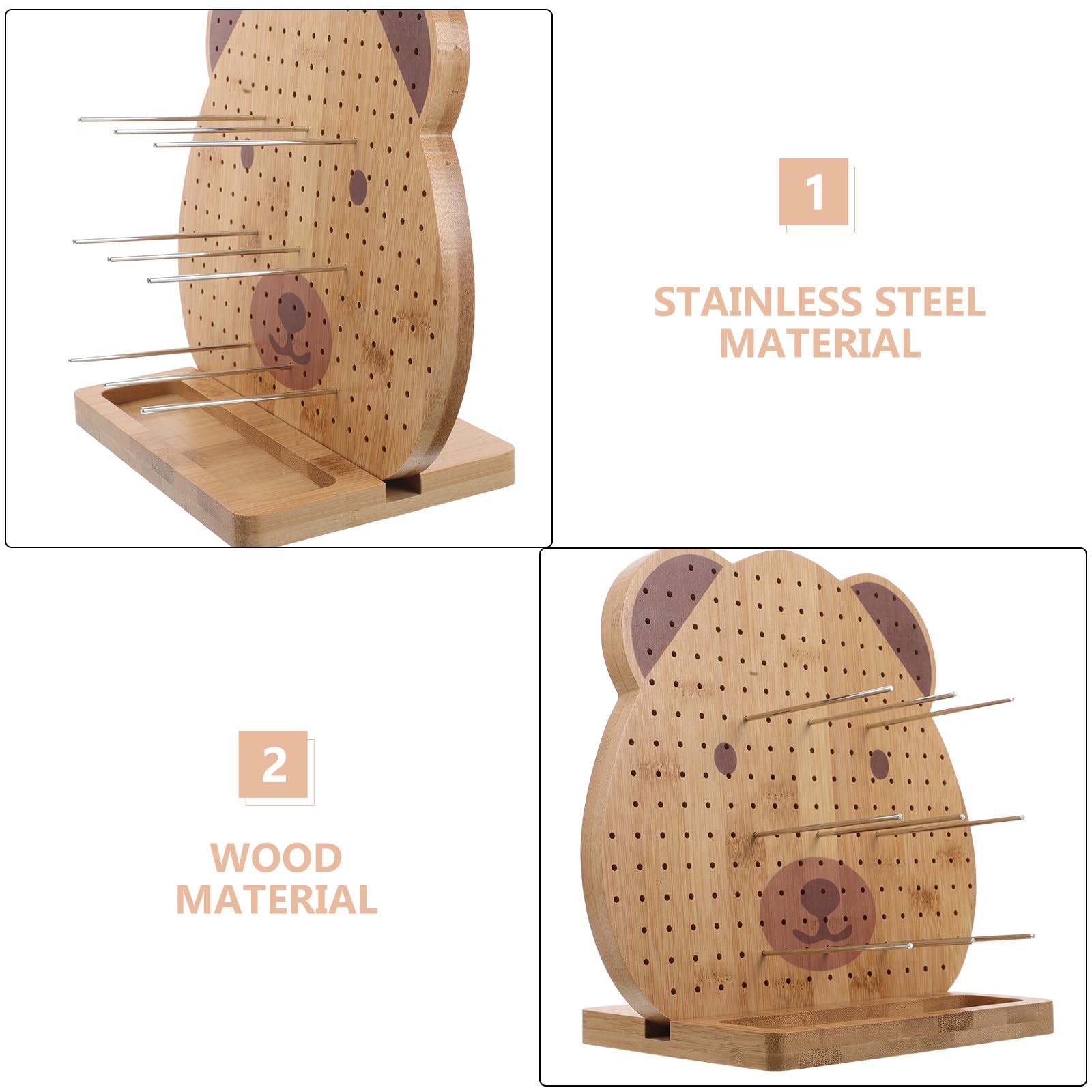 Abaodam Tablero de Madera para Ganchillo Hecho a Mano con Diseño Versátil y Pinzas de Bloqueo, Adecuado para Proyectos de Crochet y Usuarios Avanzados o Principiantes