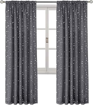 BGment Dark Grey Kids Blackout Curtains for Living Room 84 Inch - 2 Panels