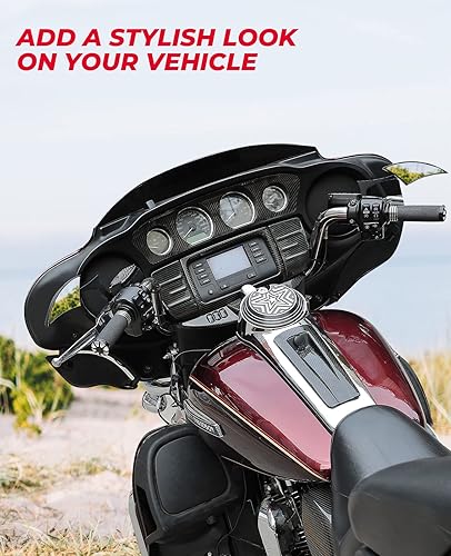 Miniatura 7 de KEMIMOTO Spear Blade - Espejos retrovisores de motocicleta, 1 par de espejos laterales Sportster para Street Glide Electra Glide Softail Dyna