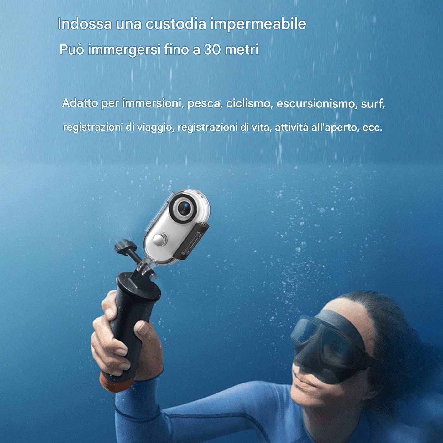 Telecamera Indossabile Action Camera Tascabile | Dispositivo Vlogging 1080P Indossabile Portatile per Sport Motociclismo Ciclismo Palestra Escursionismo Viaggi Avventura