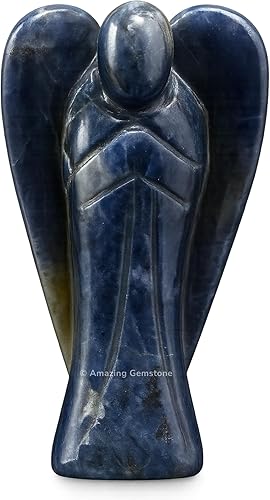 Miniatura 10 de Amazing Gemstone Ángel de Ojo de Tigre - Ángel de Cristal de Ojo de Tigre y Figurillas de Ángel Guardián de Bolsillo de Cristal (4 pulgadas)