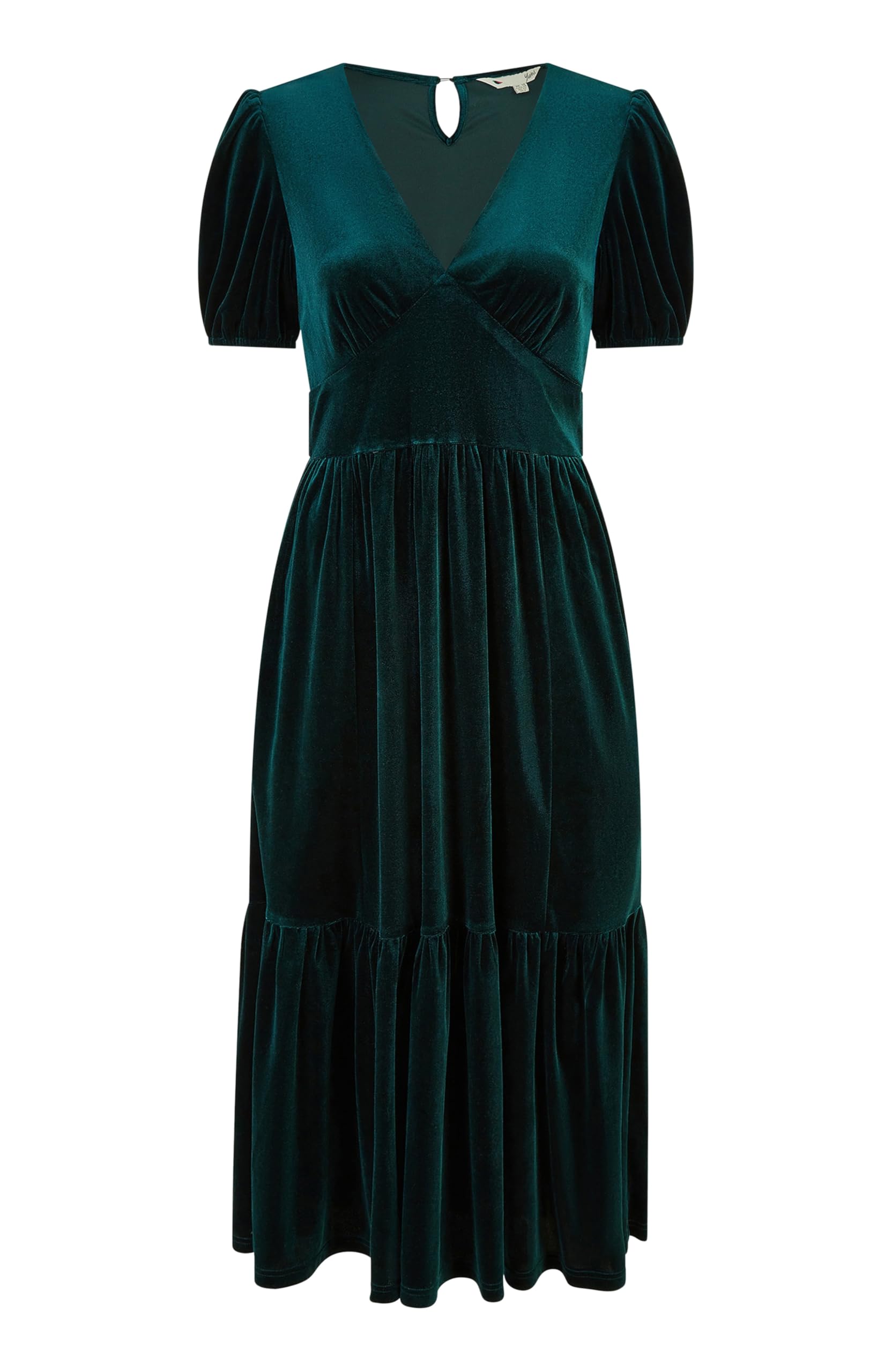 Yumi Women's Green Velvet Midi Dress Size 18
