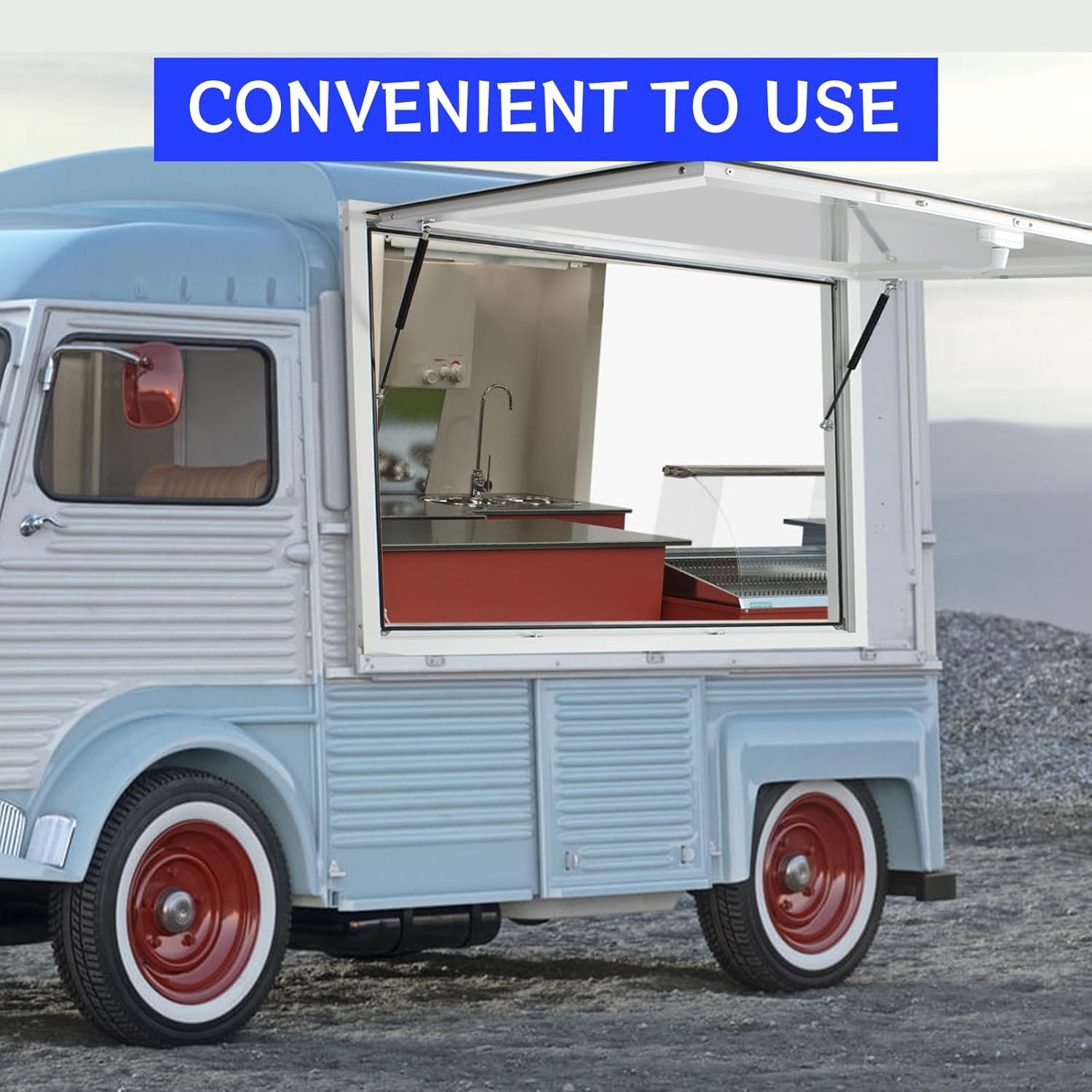 Concession Window 36x36 Inch Aluminum Alloy Sliding Windows for Food Truck, Serving Window with Awning Door, Glass Not Included