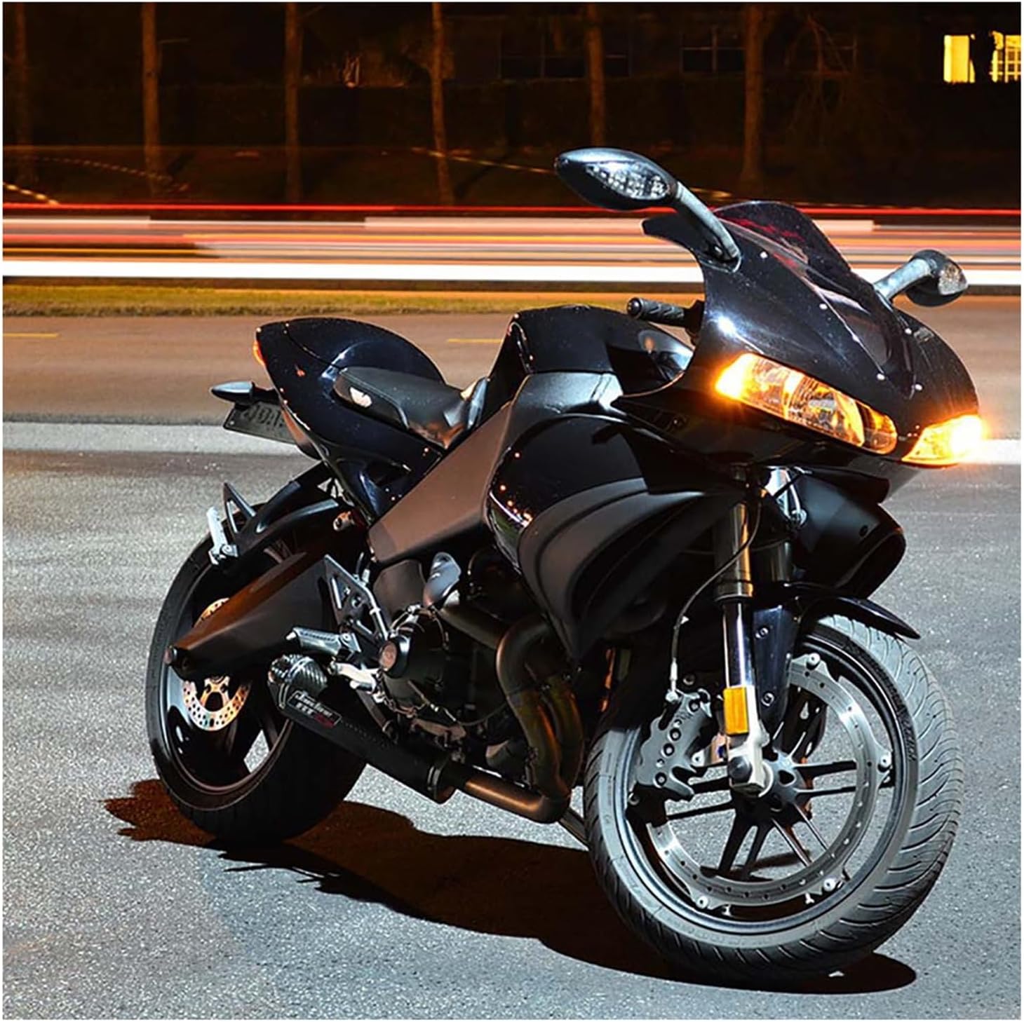 Rear Tail Tidy Fender Eliminator Compatible with Buell 1125 R 1125 CR 2008-2011 License Number Plate Frame Holder Bracket with LED Light