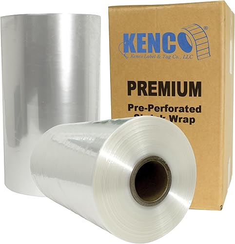 Kenco Película retráctil de poliolefina de calibre 40 de 16 pulgadas, pliegue central POF, preperforada P7 para un encogimiento óptimo, 3280 pies (1)