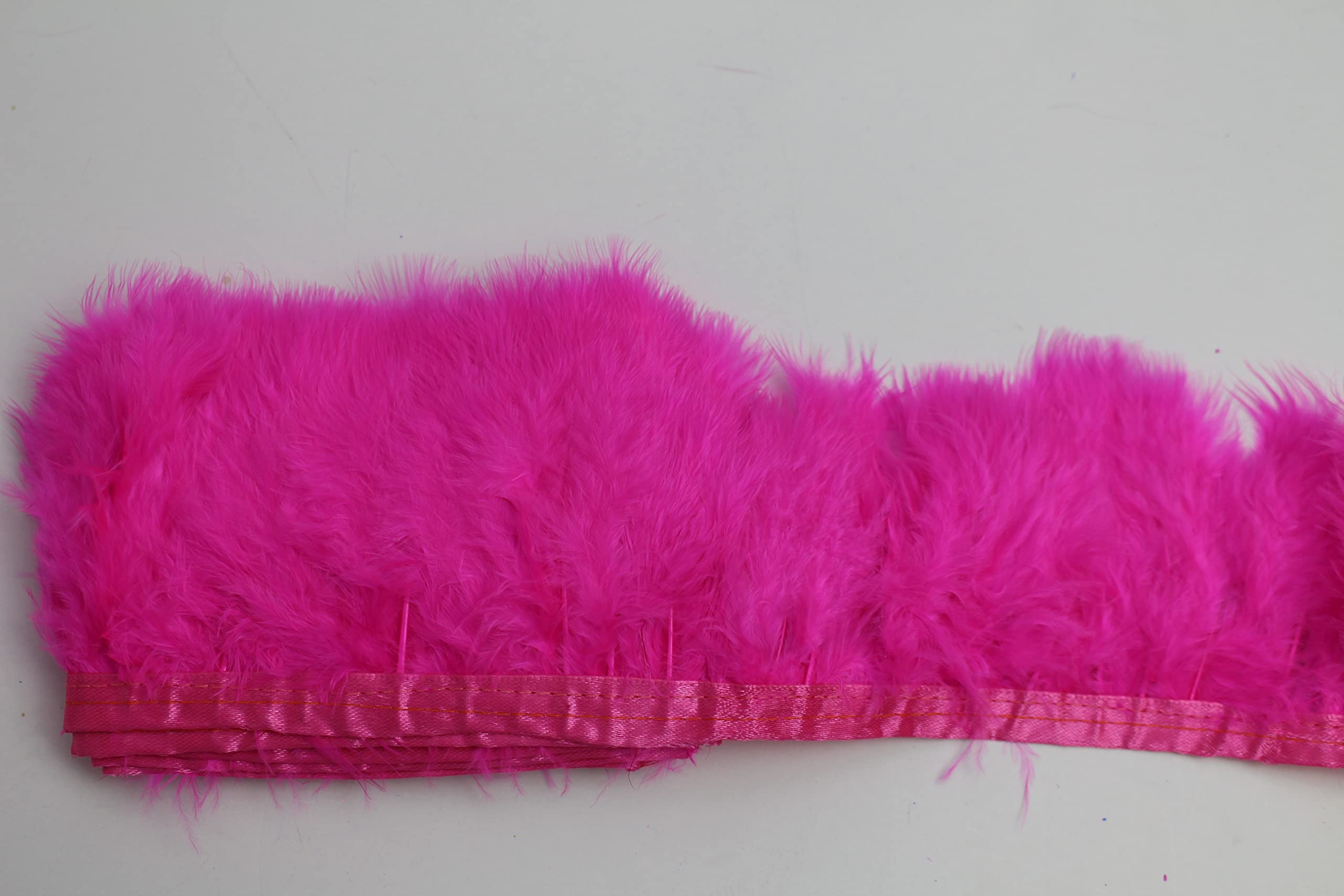 2 Yard Long Turkey Fluff Feather Fringe Trim, 3