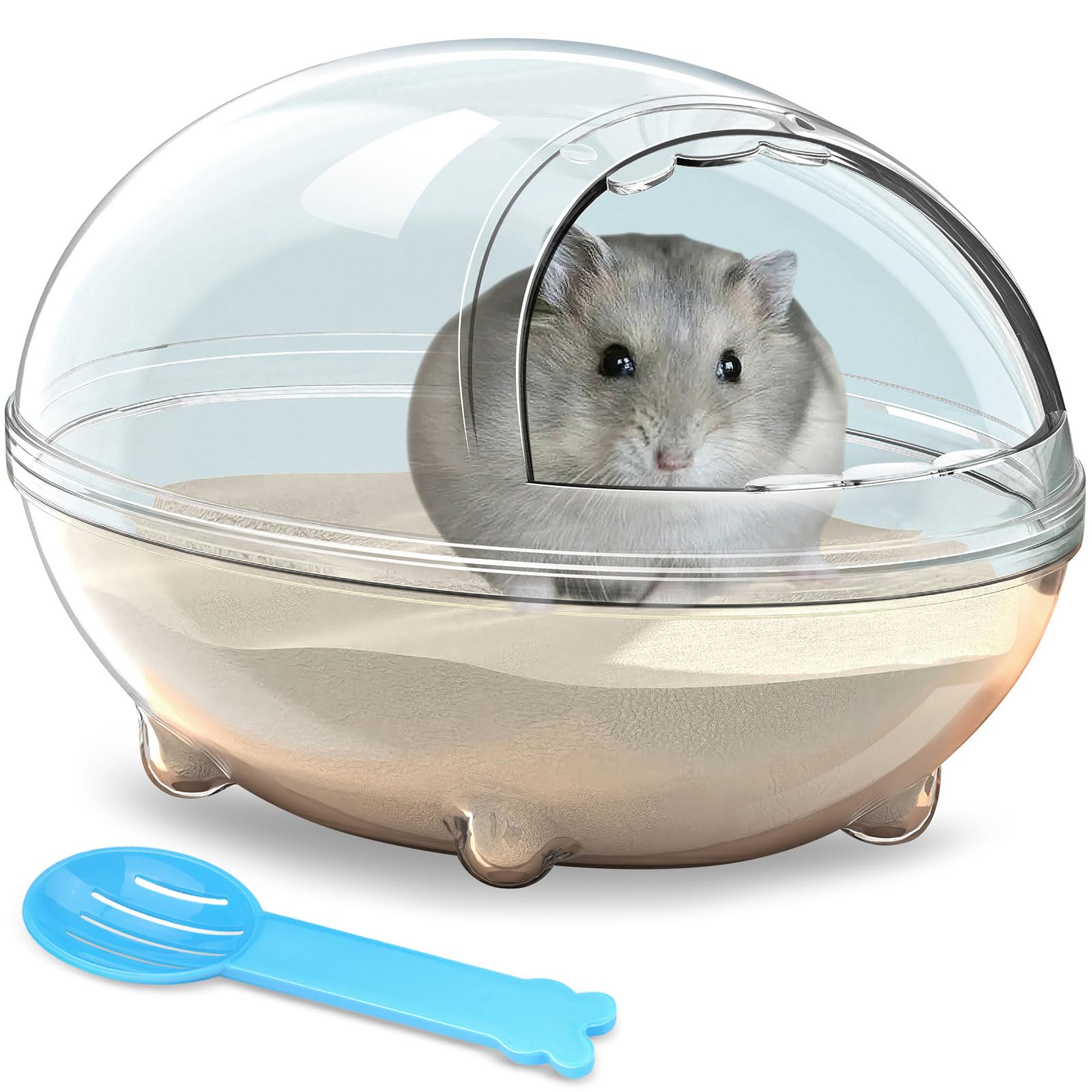 lazYYzal Hamster Bathroom,Hamster Bathtub Box,dust Bath for Hamster,Hamster Sand Bath Container,Hamster Bath,Hamster Bathing Bowl,Transparent Hamster