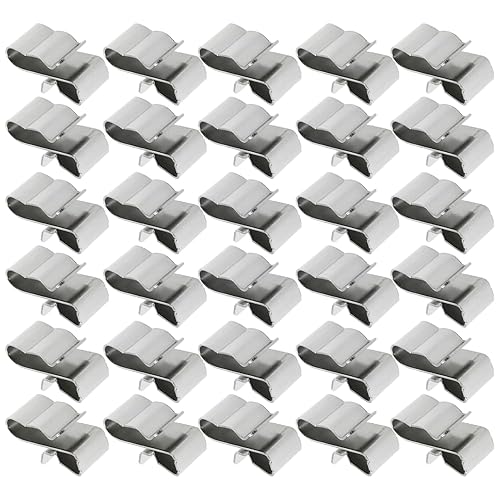 30 clips de alambre de acero inoxidable para marco de remolque de 0.886 in0.89 pulgadas, clips de cable de metal para panel solar, abrazaderas de