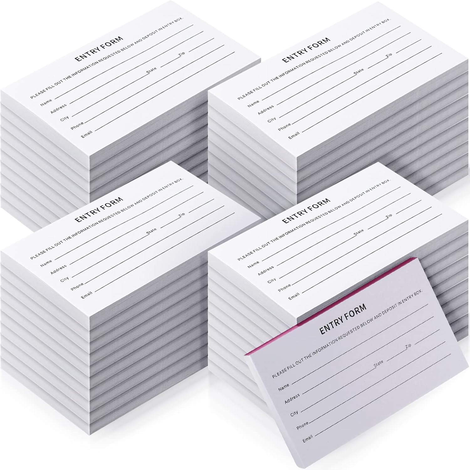 Fainne 4000 Pcs Raffle Ticket Sheets Blank Entry Forms Direct Raffle Tickets 3x5 Inch Enter to Win Tickets Entry Form Name, Phone, Email for Contests School Events Network Marketing