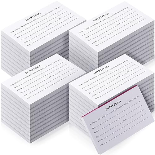 Fainne 4000 Pcs Raffle Ticket Sheets Blank Entry Forms Direct