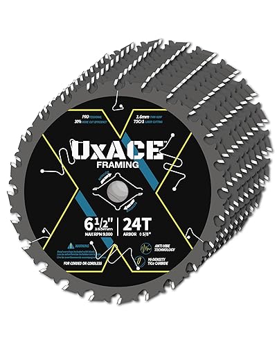 Miniatura 11 de Hoja de sierra circular de 5-1/2 pulgadas y 40 dientes con eje de 10 mm, corte de madera de ultra acabado, punta de carburo, corte fino, para madera