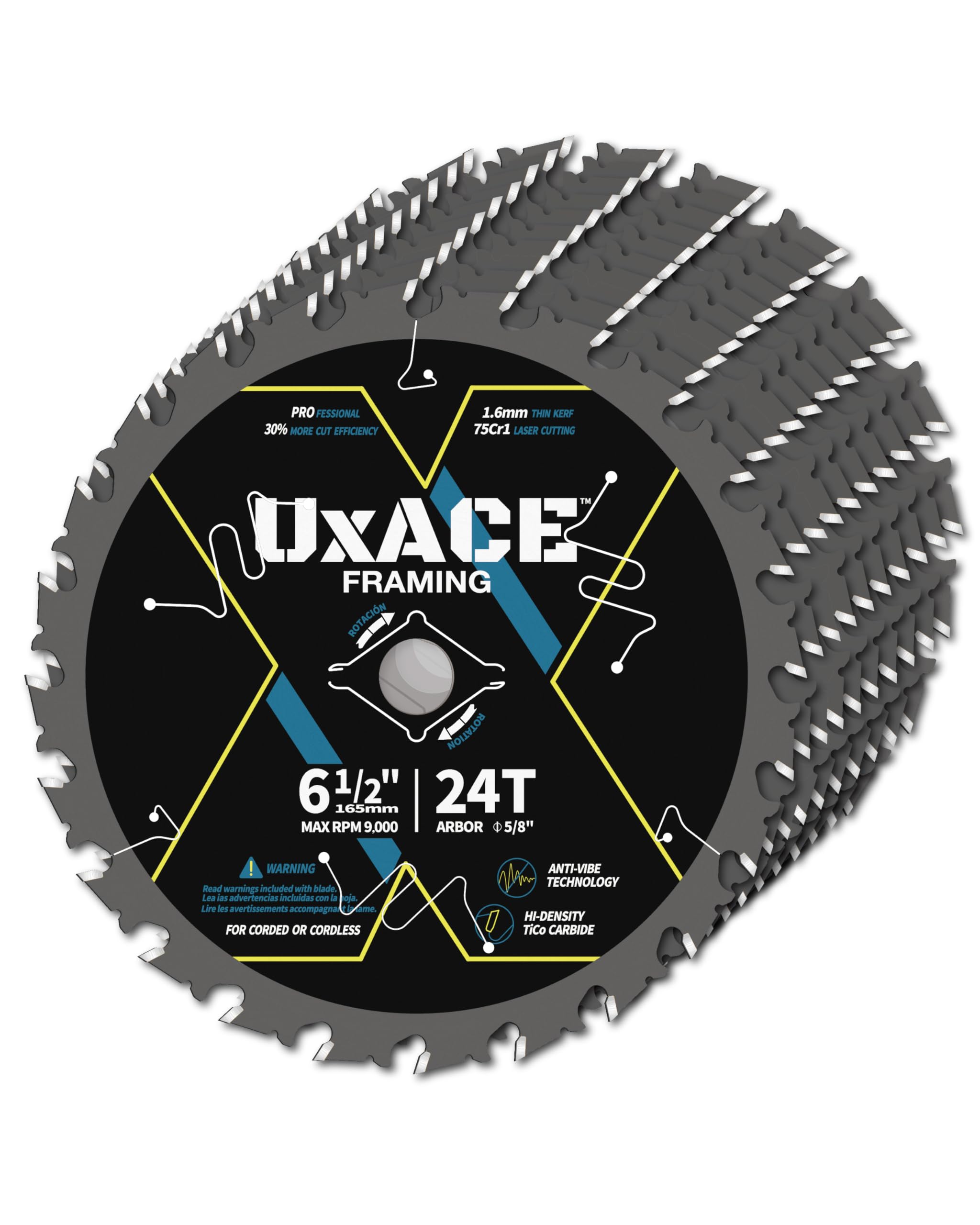 UXACE 60 Tooth Circular Saw Blade - Premium Wood Cutting -10 UXACE 60 Tooth Circular Saw Blade - Premium Wood Cutting -10