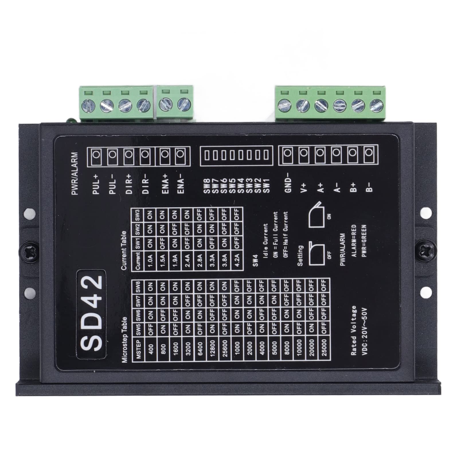 Driver Motore Passo-passo Lega di Alluminio A Basso Rumore Facile da Installare per Macchine CNC, 1 Driver - 1,0-4,2 A DC20-50V